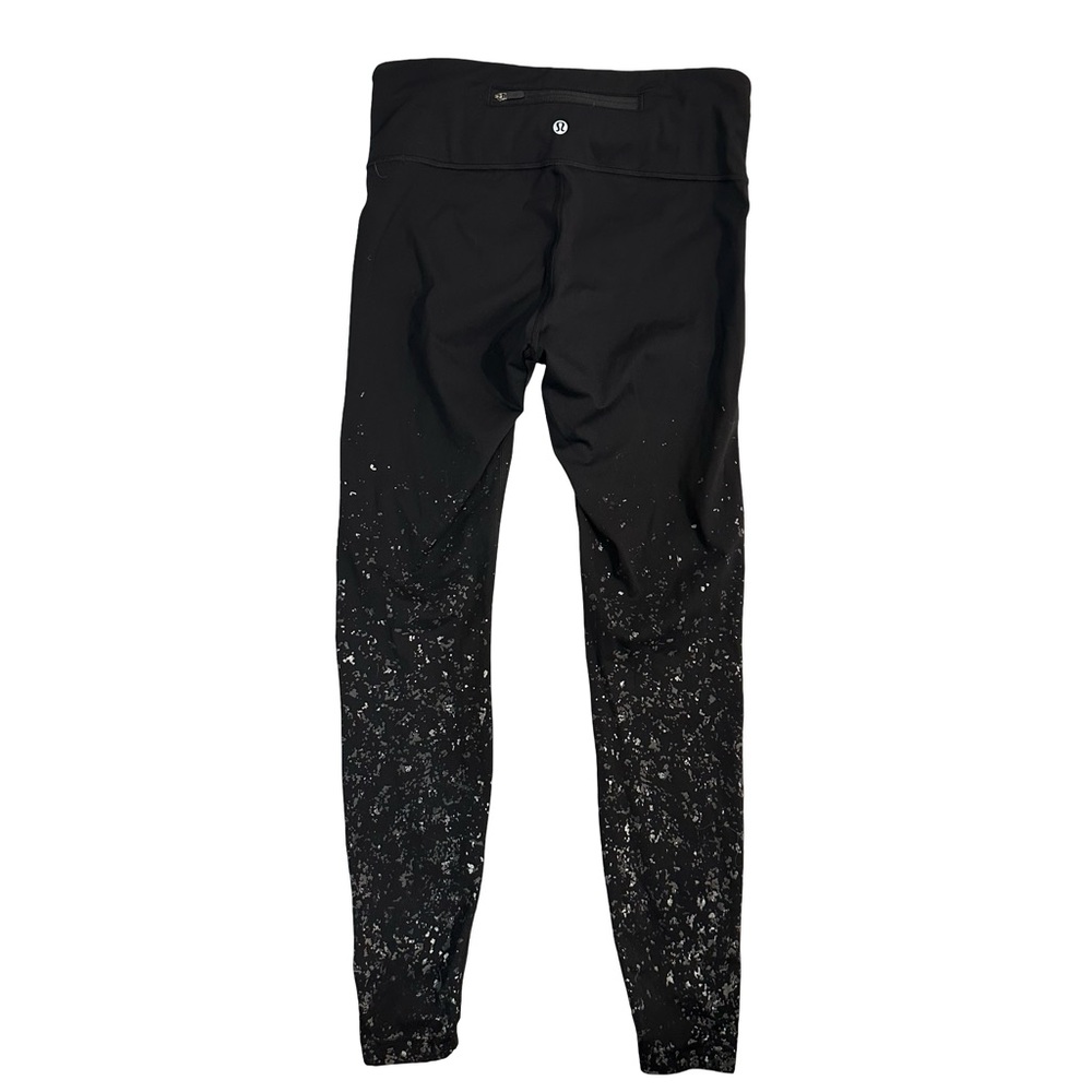 Lululemon Athletica Women’s Black and White Speckled Leggings Size 8 - Picture 2 of 5